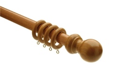 County Wood 28mm Curtain Pole Light Ash From £12.99