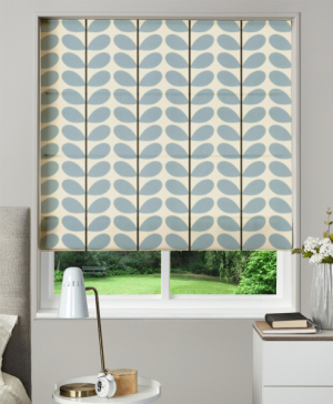 Made to Measure Interlined Roman Blind Orla Kiely Two Colour Stem Warm Grey Made to Measure Interlined Roman Blind Orla Kiely Two Colour Stem Warm Grey