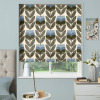 Motorised Roman Blind Rosebud Powder Blue