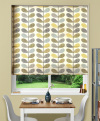 Motorised Roman Blind Scribble Stem Seagrass