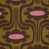 Orla Kiely Slub Cotton Climbing Daisy Ochre Tan Fabric