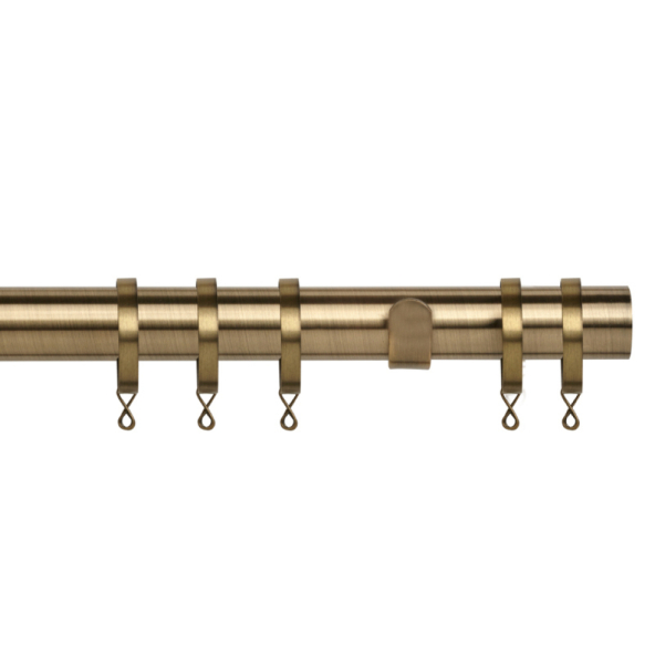 Arcadia Textiles 28mm Curtain Pole Antique Brass