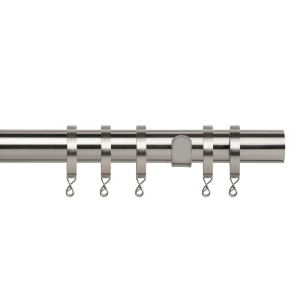Arcadia Textiles 28mm Curtain Pole Satin Silver