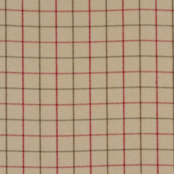 Bamburgh Cranberry Curtain Fabric