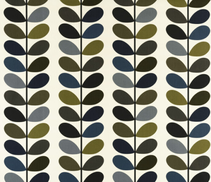 Orla Kiely Multi Stem Moss Curtain Fabric