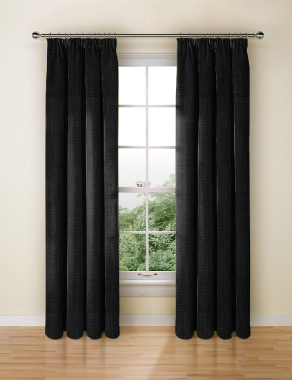 Poro Ebony Curtain Fabric
