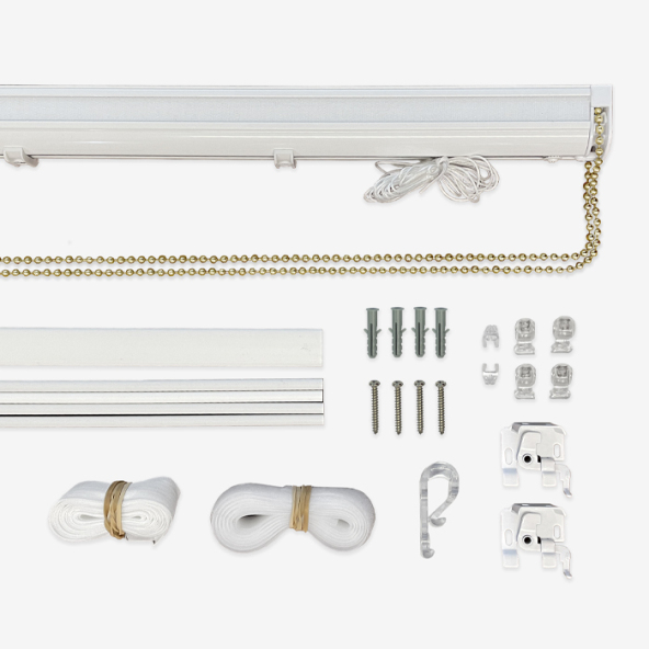 Roman Blind Kit 1:1 Ratio Upto 6Kgs with Bright Brass Chain