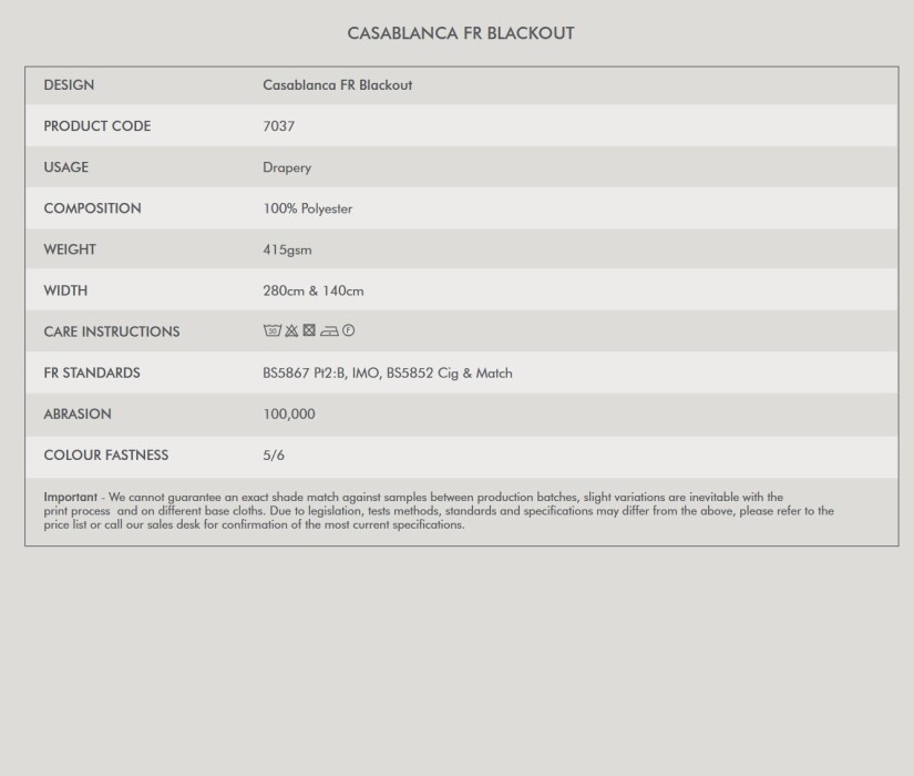 Casablanca FR Curtains Cleaning Advice