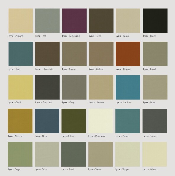 Lynx Blackout Fire Retardant Curtains Colour Selector