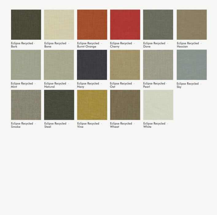 Eclipse Recycled Dimout Fire Retardant Curtains Colour Selctor