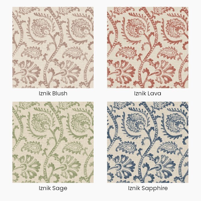 Iznik Fire Retardant Fabric Colour Options
