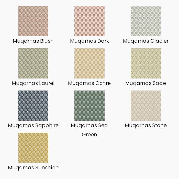 Muqarnas Fire Retardant Fabric Colour Options