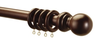County Wood 28mm Curtain Pole Chestnut From £12.99