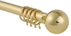 Nikola 28mm Curtain Pole Bright Brass From £24.75