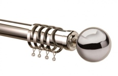 Nikola 28mm Curtain Pole Chrome From £24.75