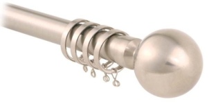 Nikola 28mm Curtain Pole Satin Silver From £24.75