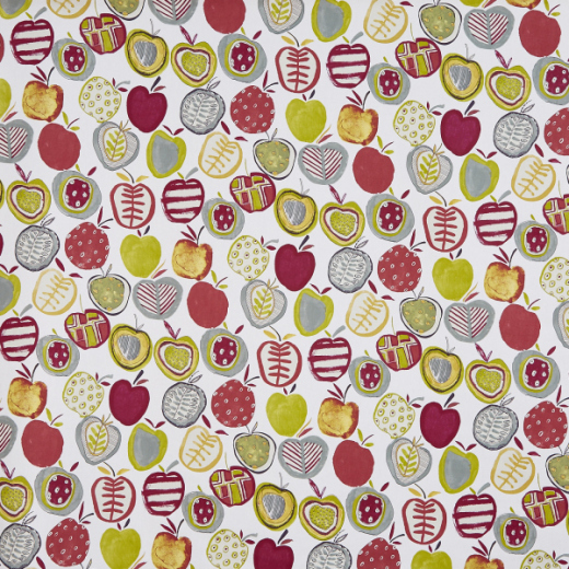 Apples Berry Curtain Fabric 5000/324