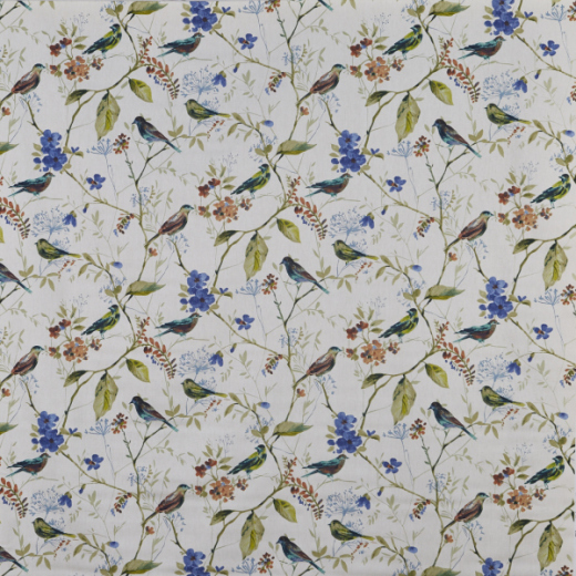 Birdsong Sapphire Curtain Fabric 5023/710