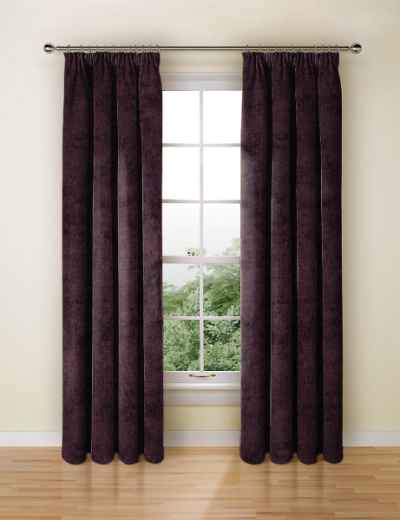 Chenille Plum Made To Measure Curtains