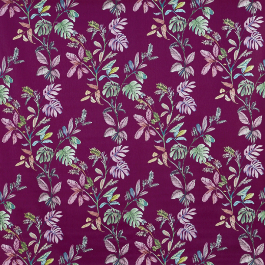 Kew Garnet Curtain Fabric 5026/642