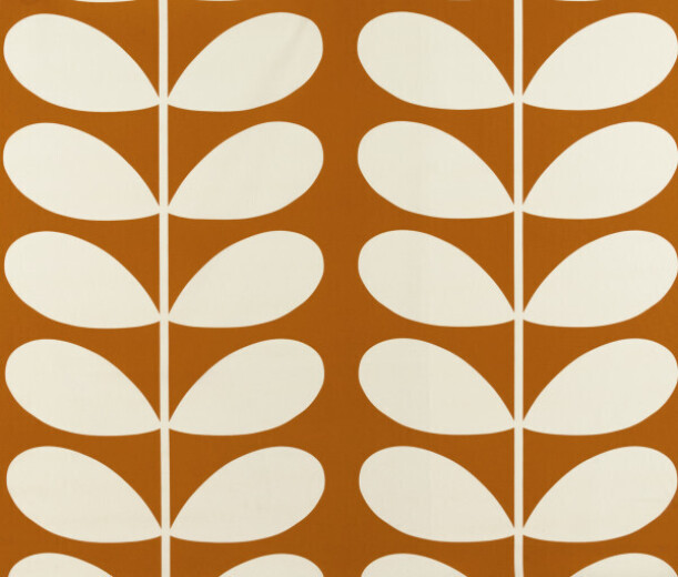 Orla Kiely Giant Stem Orange Curtain Fabric