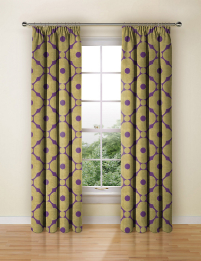 Velvet Spot Flower Purple Made To Measure Curtains