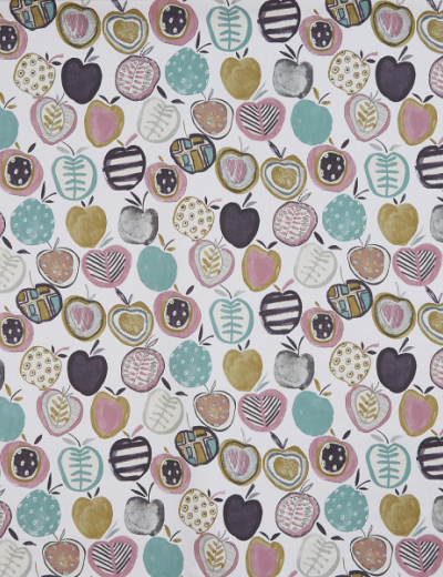 Apples Marshmellow Curtain Fabric 5000/223