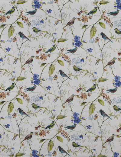 Birdsong Sapphire Curtain Fabric 5023/710