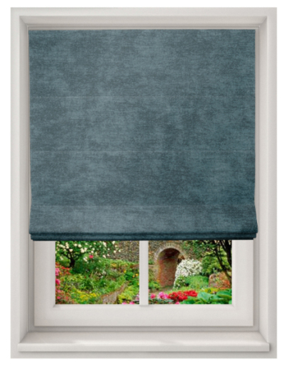 Chenille Aegean Made To Measure Roman Blind