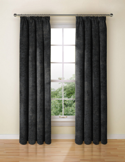 Chenille Coal Made To Measure Curtains