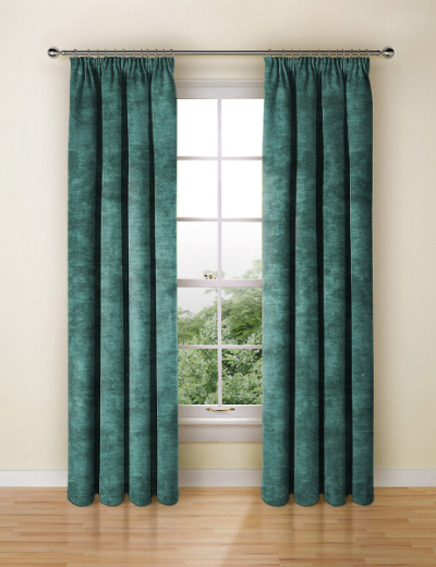 Chenille Kingfisher Made To Measure Curtains