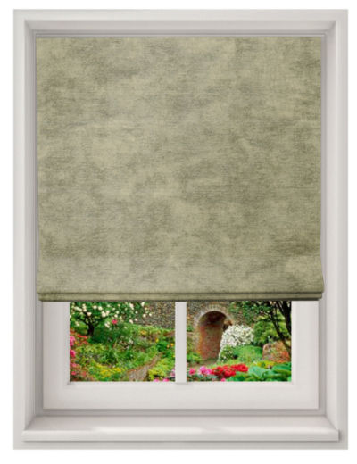 Chenille Sage Made To Measure Roman Blind