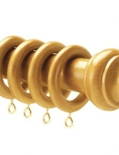 County Wood 28mm Curtain Pole Antique Pine From £12.99