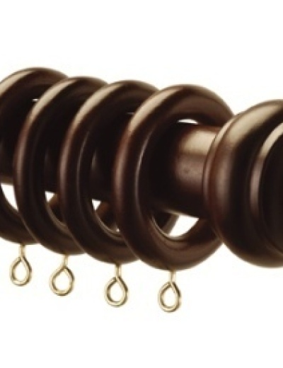 County Wood 28mm Curtain Pole Chestnut From £12.99