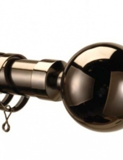 Nikola 28mm Curtain Pole Polished Graphite From £24.75