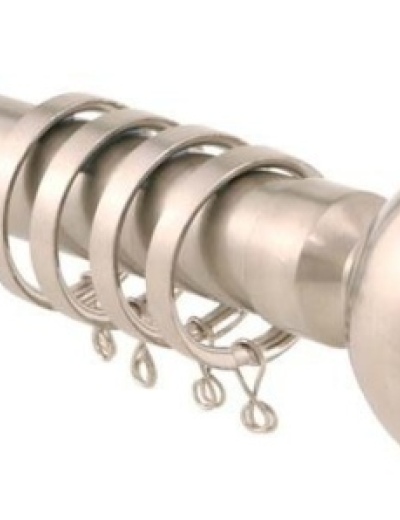 Nikola 28mm Curtain Pole Satin Silver From £24.75