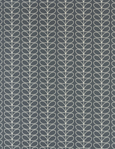 Orla Kiely Linear Stem Cool Grey Curtain Fabric
